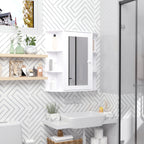 Homcom Bathroom Cabinet with Mirror with 1 Door 2 Interior Shelves 66X17X63 cm