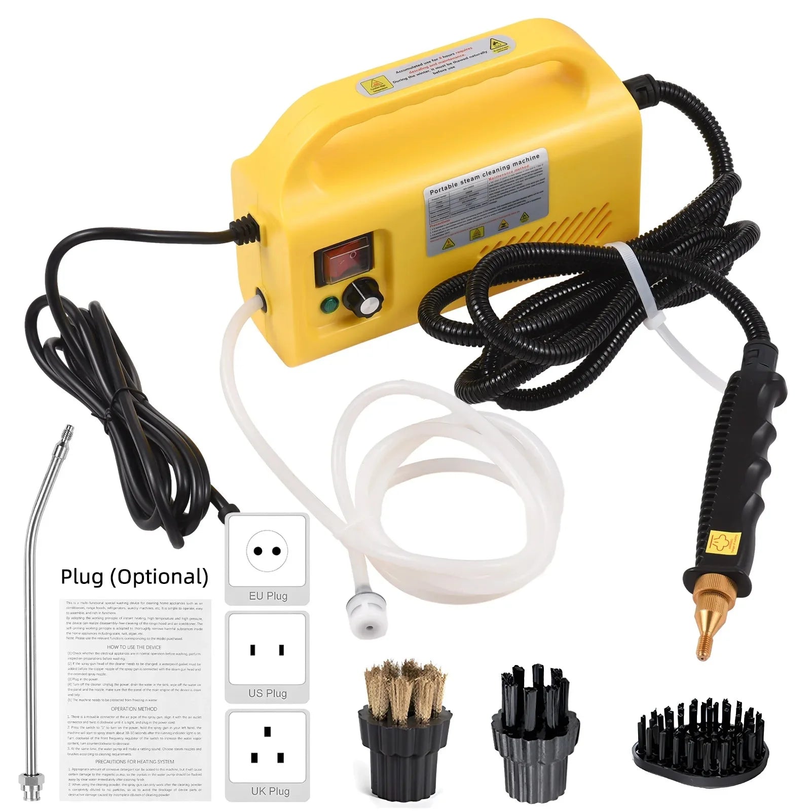 220V EU/KR Plug  Multifunction Handheld Steam Cleaner  Multi-plug 2500W Powerfull 3Bar Steam Cleaning Tool