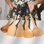 Natural Wood Nonstick Kitchen Tool Rice Colander Tableware Cookware Rice Scoop Spatula Strainer Spoon Soup Ladle