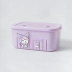 Hello Kitty Kuromi Kitchen Food Storage Containers  Vegetable Washing Basin and Drain Basket  Plastic Fruit Bowl for Home Use