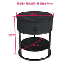 Modern Minimalist Round Slate Drawer Table: High-End Appeal, Perfect as Side Table or Bedside Cabinet