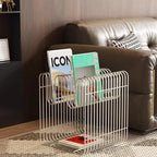 Nordic Metal Coffee Tables with Storage Modern Accent Tables for Sofa Creative Newspaper Display Rack Living Room Coffee Table