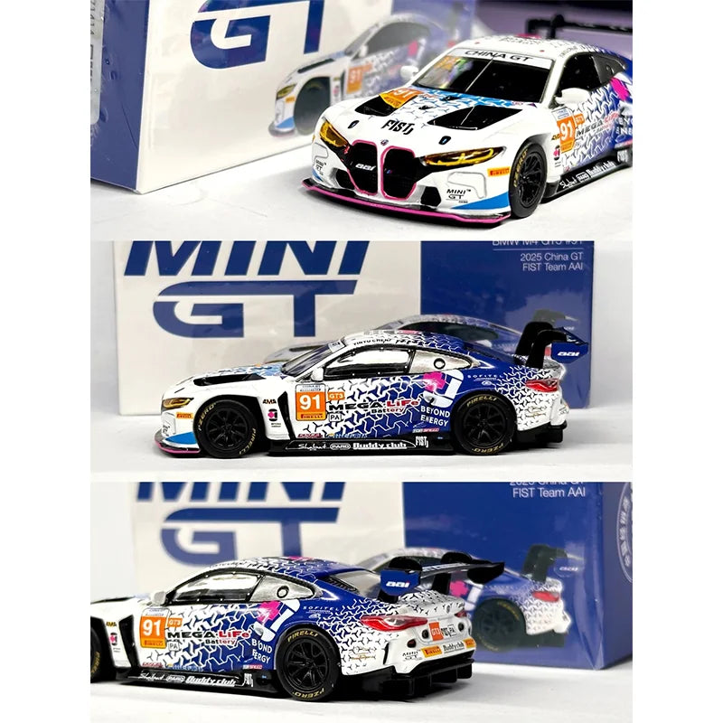 In Stock Minigt 1108# 1:64 M4 Gt3 No. 91 Limited Edition Realistic Alloy Miniaturized Die-Cast Car Model Custom Children'S Gifts