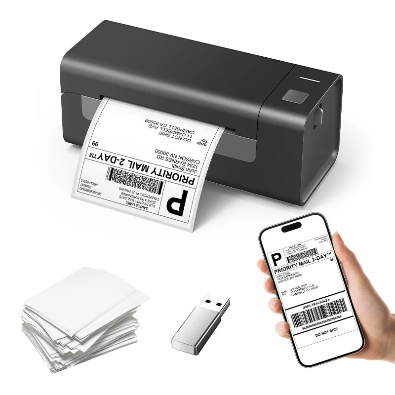 Bluetooth Thermal Shipping Label Printer - Wireless 4x6 inch Portable Label Maker for Various Systems | AlluCanFind