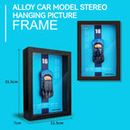 1:32 photo frame version alloy metal sports car model 3D hanging picture frame Interior decorations ornaments With Light Display