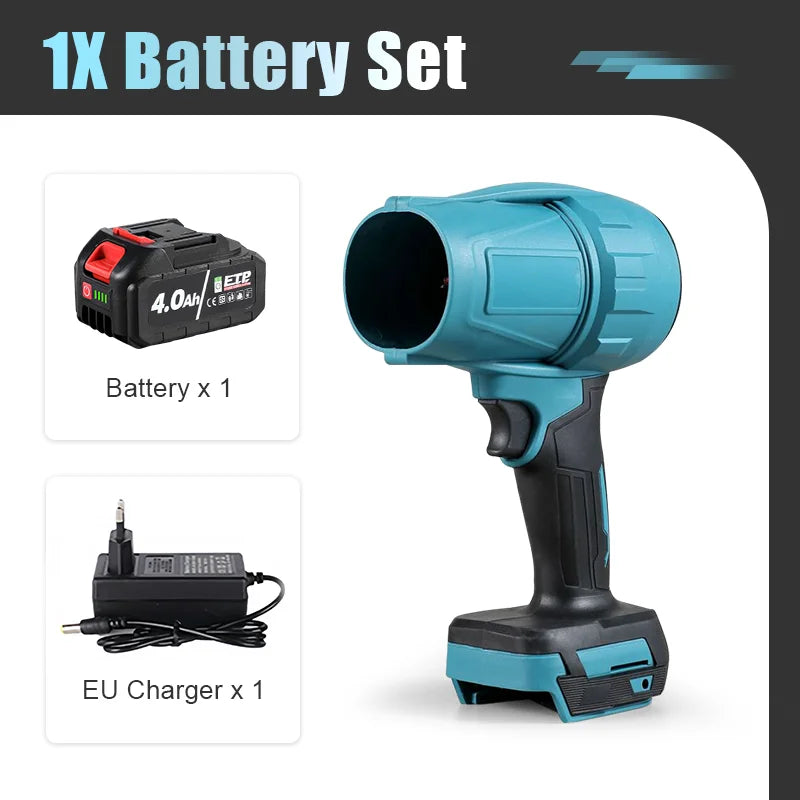 BABEQ 1500W Electric Jet Fan Turbo Air Blowers 200M/S Violent Car Dryer Handheld Dust Leaf Blowing Tool for Makita 18V Battery