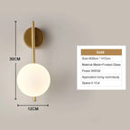 Interior LED Wall Lamps Wall Lighs with G9 Bulb Frosted Glass Ball Black Gold Bedroom LED Wall Sconce for Home Luminuaire Lamp