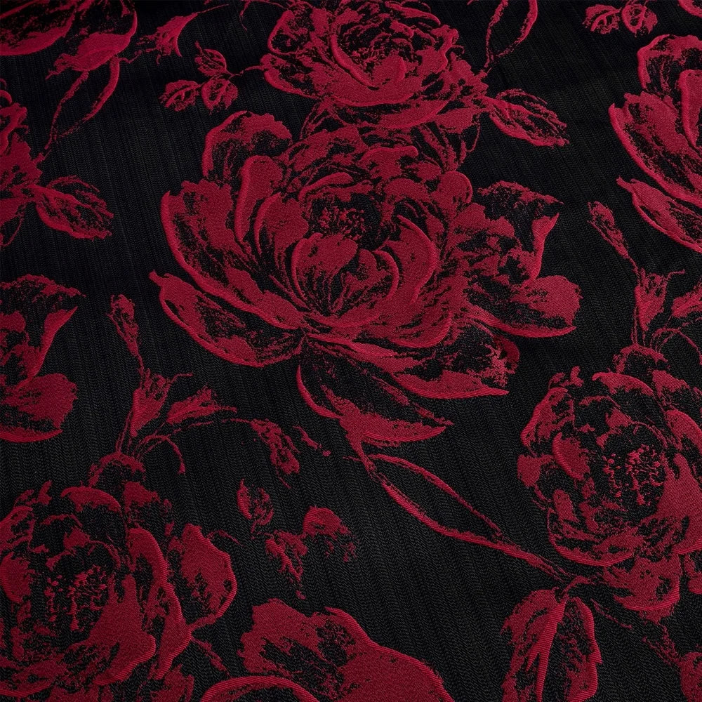 7-Piece Queen Comforter Set with Matching Curtains Jacquard Seersucker Floral Design Hypoallergenic Bedding Set Easy Care