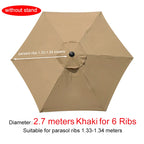 Parasol Replacement Cloth Outdoor Garden Banana Umbrella Cover Waterproof Sunshade Canopy For 6 Ribs/8 Ribs Parasol