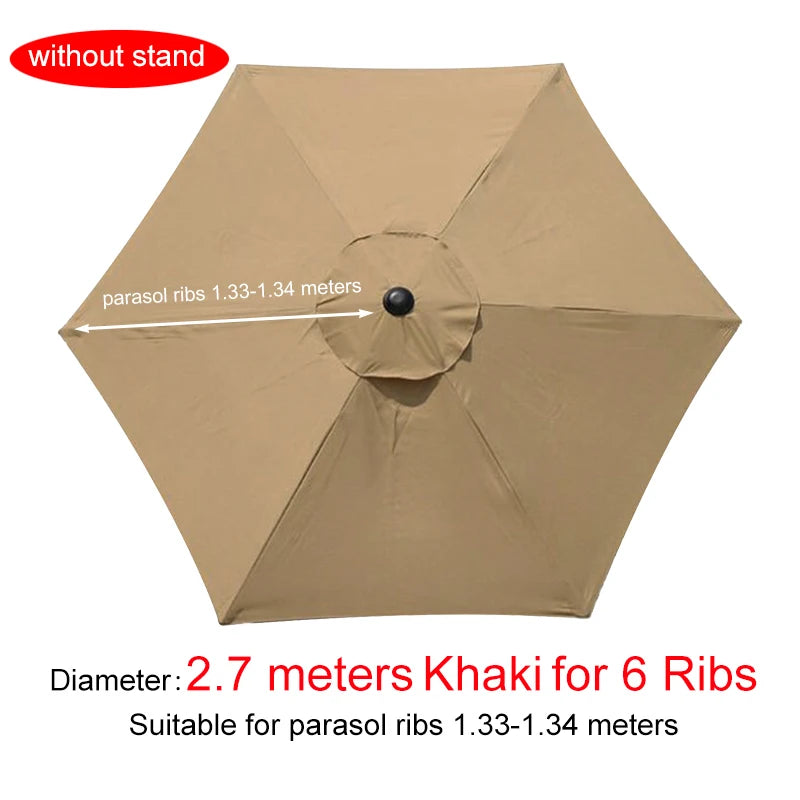 Parasol Replacement Cloth Outdoor Garden Banana Umbrella Cover Waterproof Sunshade Canopy For 6 Ribs/8 Ribs Parasol