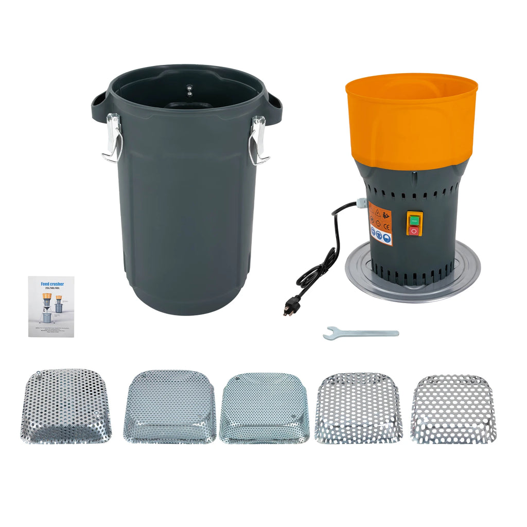 25L/50L/60L Electric Grain Mill Grinder, with 5 Sieves, Grain Grinder Mill, Electric Corn Grinder, Wheat Grinder