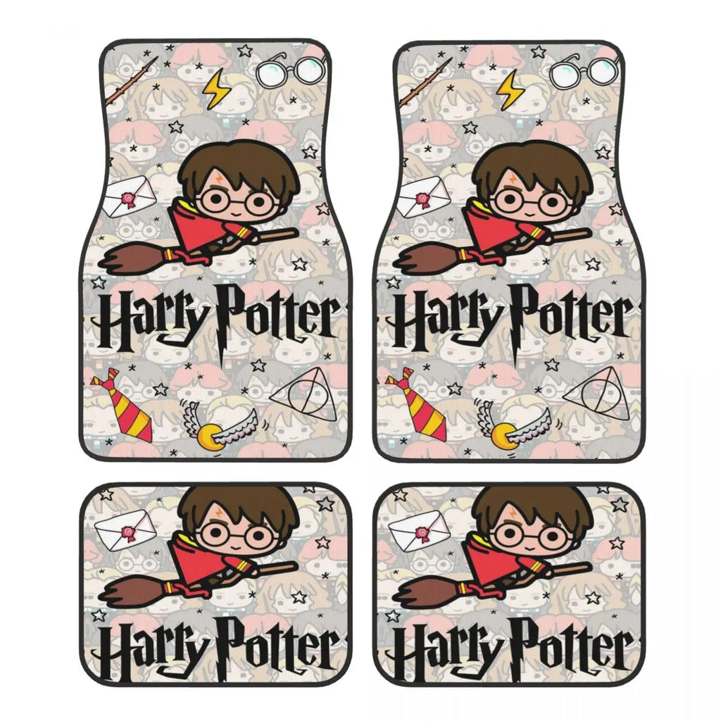 Harrys Potters Automotive Floor Mats for Cars Universal Fit Full Set Car Floor Mats Non-Slip for SUV Truck