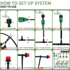 5-20M Drip Irrigation System Plant Watering Set Watering Kits Adjustable Drippers For Irrigation Micro Garden Watering System