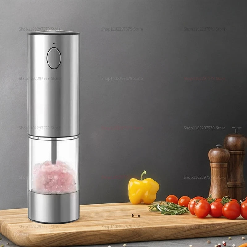 Power Salt And Pepper Grinder Kit, USB Rechargeable, Adjustable Roughness, Large Capacity Automatic Grinder Kitchen Tools