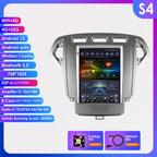 Hizpo For Tesla Style Car Radio For Ford Mondeo Mk4 Galaxy A/C 2007-2010 Carplay Screen Monitor Navigation Head Unit Player DSP