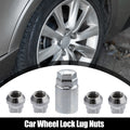 X Autohaux M14x1.5 Car Wheel Lock Lug Nuts Set Anti Theft Lug Nut Screw Fit for Tesla 3 S X Y 2012-2022-Pack of 5 Silver Tone