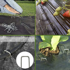100/10pcs U-shaped Garden Stakes Heavy-duty Galvanized Steel Fence Tubing Staples Landscape Spikes for Lawns Barrier Ground Nail