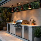 Kamado Grill BBQ Outdoor Kitchen Durable Eco-Friendly Aluminum Cabinets Kitchen Island Backyard Patio Furniture Accessories