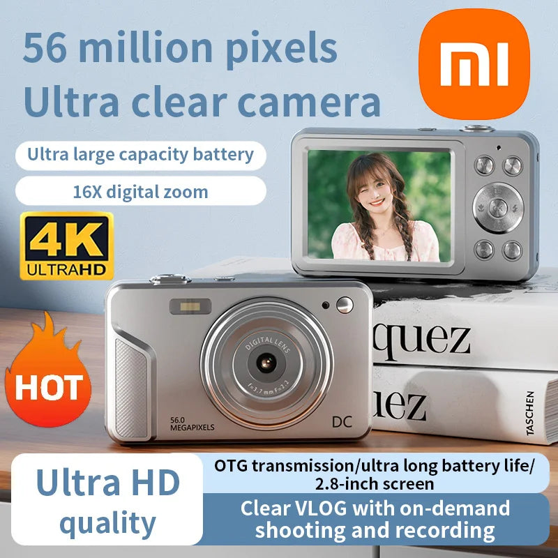 Xiaomi 4K Digital Camera 56 MP LCD Screen Rechargeable HD Digital Camera Video Camera Outdoor Anti-Shake Support Child Cameras