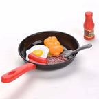 Cookware Steak House  Cooking Play Play Kitchen  Set Children Pretend Play Kitchen Miniature Kitchen Simulation Food