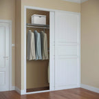 Tangkula 4 To 6 Ft Custom Closet Organizer System Kit, Wall-Mounted Storage Organizer With Wire Shelving And Hanging Rods,