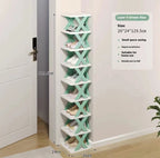 Multi Layer Simple Shoes Shelf 3/6/9tier New Folding Shoe Rack Color Cabinet Multi-Folding Space-Saving Diy Home Organizer Shelf