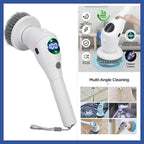 USB Electric Rotary Scrubber Cleaning Brush With LED Night Light Rotatable Household Brush Washing Kitchen Bathroom Windows
