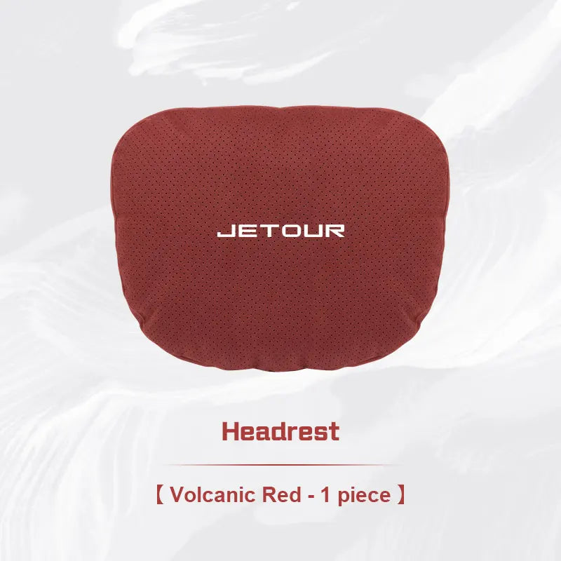 For CHERY JETOUR t2 t3 X70 X70S X70M X90 PLUS X95 Car Headrest Lumbar Support Seat Neck Pillow Breathable Suede Pillow Accessory