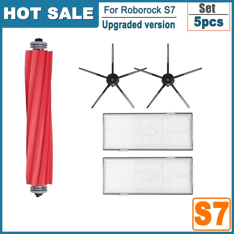Filter Mop Cloth For Xiaomi Roborock S7 Max S70 T7S Plus Robot Vacuum Cleaner Accessories Main Side Brush Spare Parts
