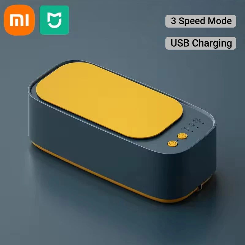 Xiaomi MIJIA Ultrasonic Cleaning Machine High Frequency Vibration USB Charging Battery 360°Jewelry Glasses Watch Ring Cleaner