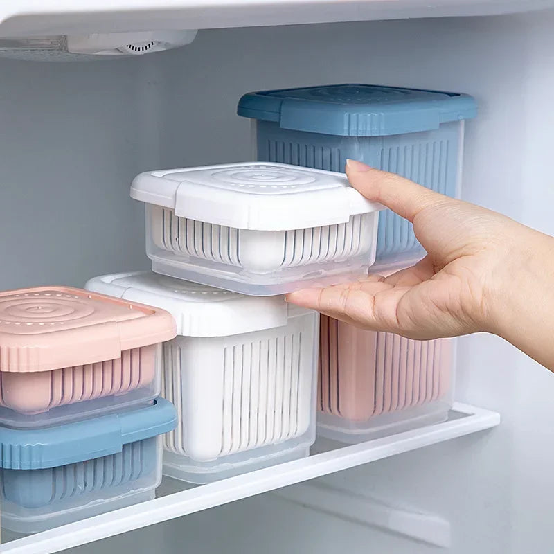 Kitchen Fridge Two - layer Mini Storage Box Refrigerator Organizer