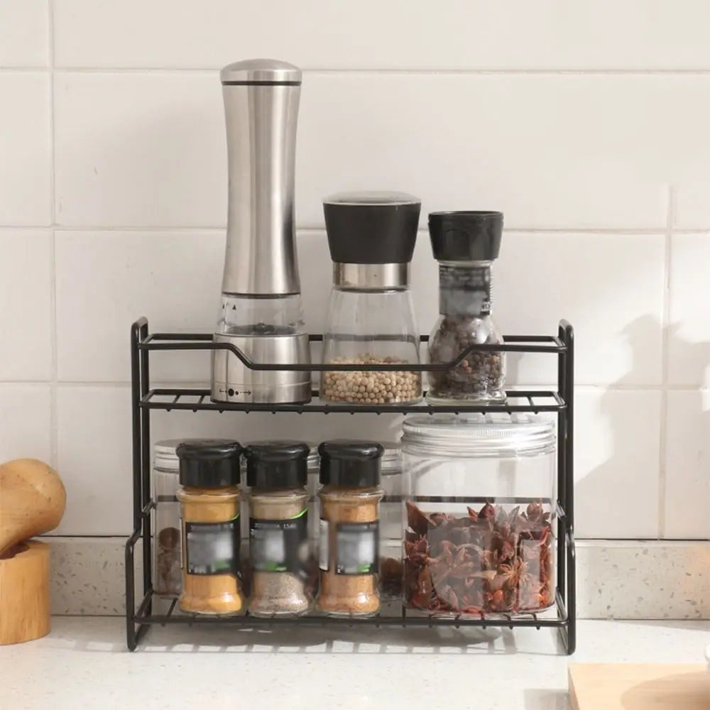 Modern Kitchen Organizer Shelf Double-layer Waterproof Bathroom Storage Rack Large Capacity Space Saving Kitchen Sink Organizer