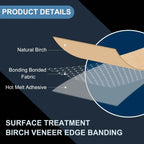 Edge Banding 3/7/15/30M 13/19/22/25/38/51/76mm Wood Veneer Tape Pre-glued Flexible Plywood Edge Banding Adhesive for Furniture