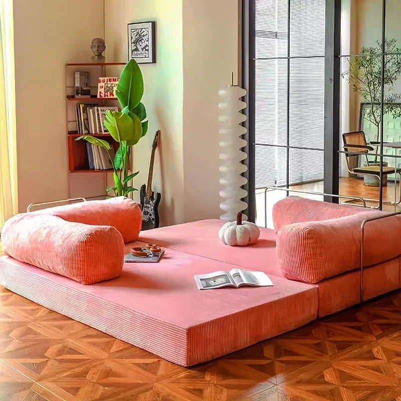 Italian Retro Corduroy Sofa Bed