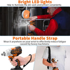 Jemi Tool 3-In-1 Cordless Electric Impact Wrench Drill Screwdriver with Brushless Motor Max 4000RPM Variable Speed