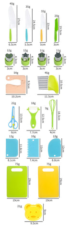 Real Cooking Toddler Children Cooking Set Early Learning Kitchen Tools Safety Knives Without Hands Fruit Supplementary Food Set