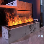 Customizable 3D LED Electric Fireplace with App Control Atomizing Mist Water Vapor Insert Neon Flame Decor for Home Decoration