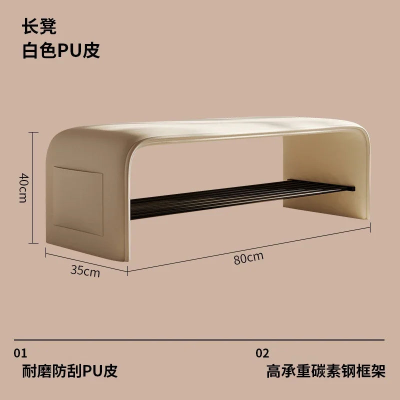 Entrance Hall Shoe Changing Bench Porch Shoe Cabinet Bench Integrated Entrance Shoe Changing Bench Bedroom Benchs