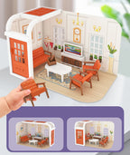 Original Toys Miniature Items Furniture Family Toys Dollhouse LivingRoom Bathroom Kitchen Set Pretend Creative Ideas Kids Toys