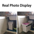 Kitchen Sink Trash Can Large Kitchen Cabinet Recycle Bin Food Waste Litter Bins Dustbin Recycling Trash Sorting Home Appliance