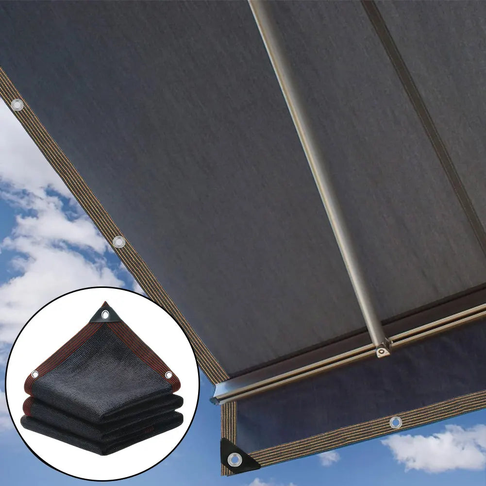 Black Shade Cloth Anti-UV Sunshade Net Garden Plant Shading Cover 6Pin Outdoor Canopy Swimming Pool Pergola With Grommets Clip