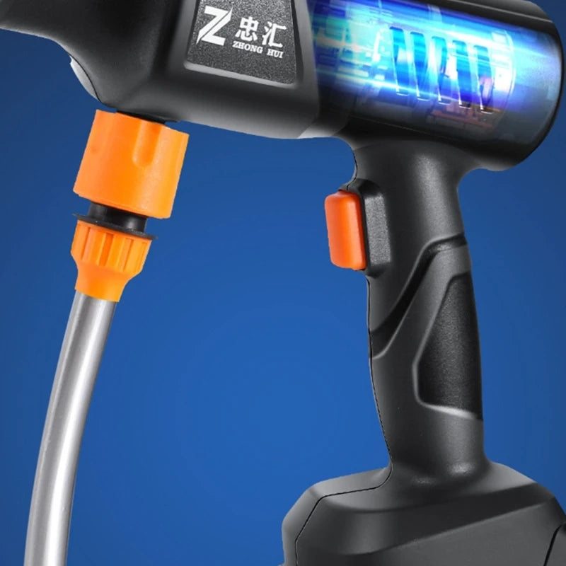 Cordless Pressure Washer Handheld Cleaner Portable Car Washer 6-in-1 Nozzle Battery Operated Washer for Car Garden