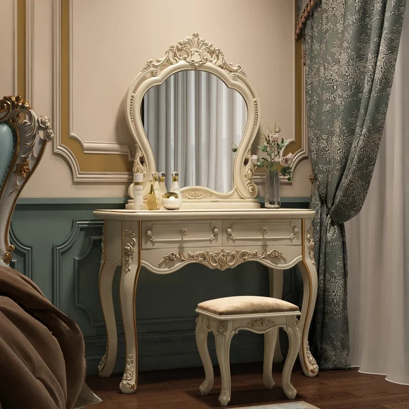 European dresser bedroom makees ins multifunctional princess dressing table storage cabinet integrated small apartment