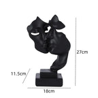 Vilead Nordic Mask Abstract Statue Resin Golden Figurines Home Decoration Accessories Office Living Room Interior Desktop Decor