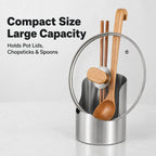 Stainless Steel Lid and Utensil Holder, Multipurpose Kitchen Organizer for Spoons, Ladles, Cutting Boards