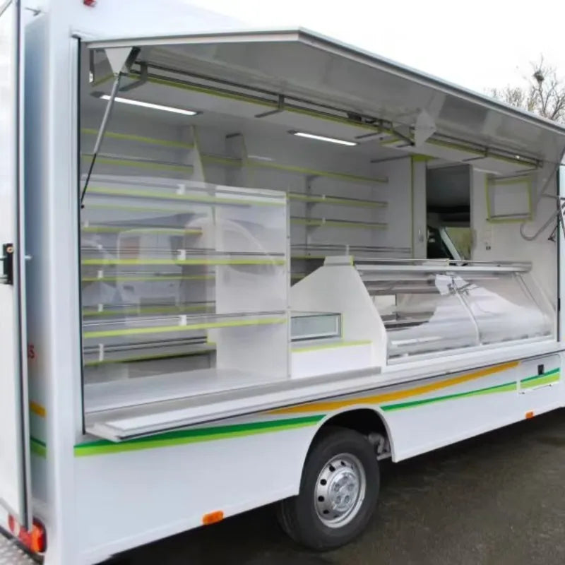 Customized Fast Food Caravan Mobile Kitchen Truck Shipping Container Food Trailer Complete Cooking Equipment System