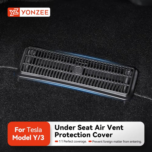 YZ For Tesla Model 3 Y Highland Juniper 2021-2025 Under Seat Air Outlet Cover Air Conditioning Air Outlet Mask Car Accessories