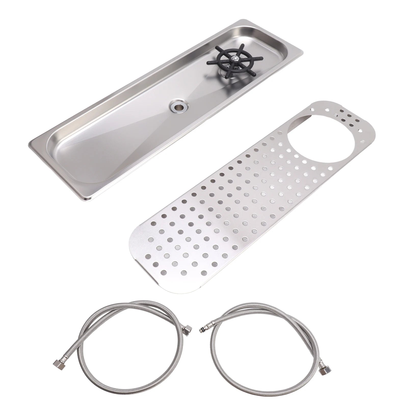 304 Stainless Steel Pitcher Rinser Cup Washer Glass Cleaning Rinser High Pressure Washing With Drain Drip Tray Hose for Bar