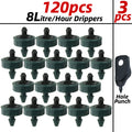 20-200pcs 2L 4L 8L 1/4'' Garden Drip Irrigation Dripper Automatic Steady Flow Water Saving Dropper  Nozzle for Greenhouse Bonsai
