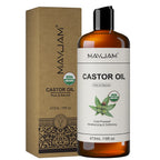 MAYJAM Pure Organic Moroccan Argan Oil Massage On Face, Hair, Body Sweet Almond Oil Cold Pressed USDA Certified 473ml Face Oil